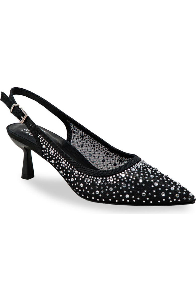 CHASE AND CHLOE Pointed Toe Slingback Pump, Main, color, Black