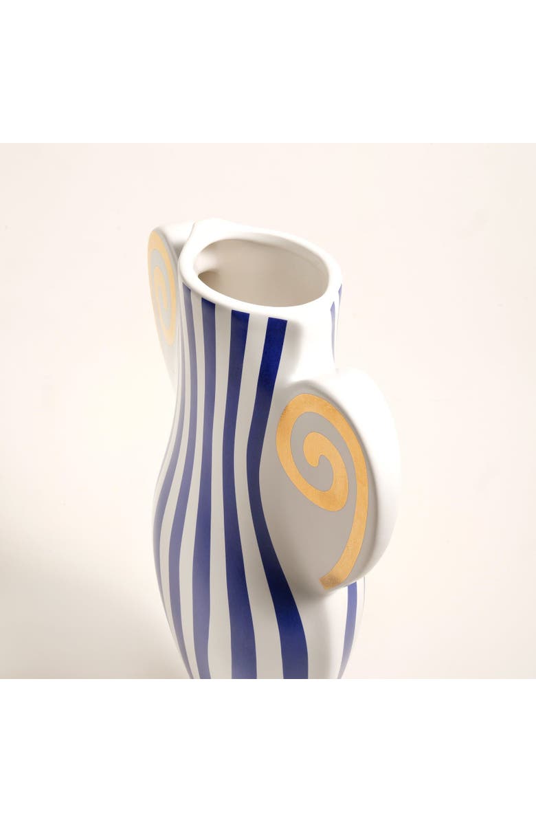 Zsa Zsa Zsu Longhu Ceramic Vase 14 In, Alternate, color, Blue