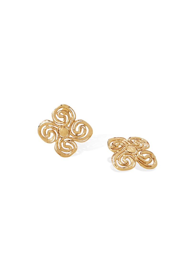Eternal Spiral Earrings, Main, color, Gold