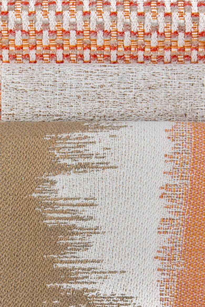 Kaleidoscope Chenille Micro Check Indoor & Outdoor Woven Accent Pillow, Alternate, color, Clay