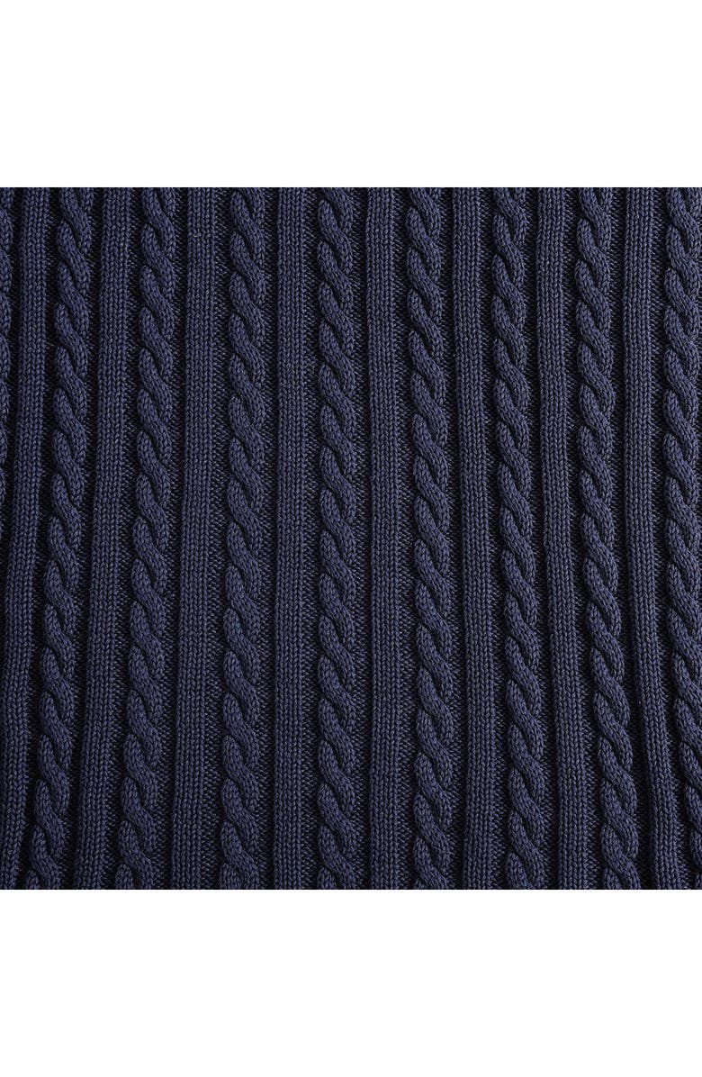 Tommy Hilfiger Cable Knit Throw, Alternate, color, Navy Blue