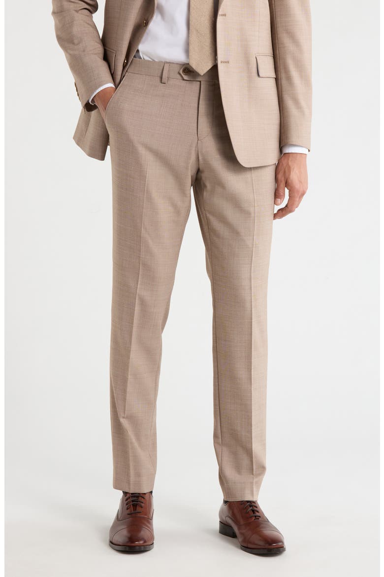 Tan Wool Blend Dress Pants, Main, color, TAN