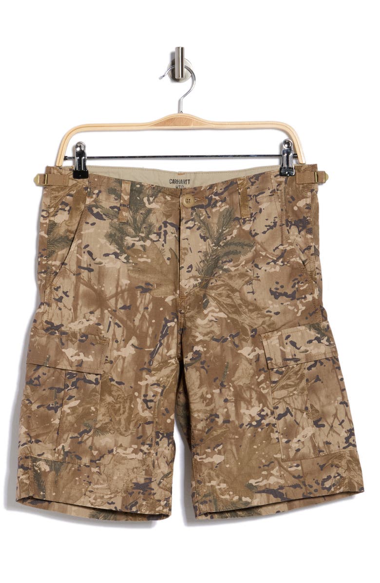 Carhartt Work In Progress Aviation Slim Fit Ripstop Cargo Shorts, Main, color, Camo Desert