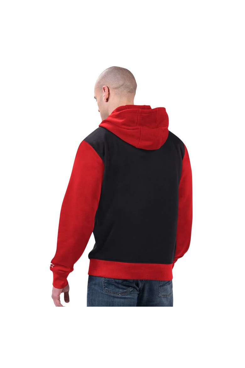 Men's Starter Black/Red Kansas City Chiefs Thursday Night Gridiron Full-Zip Hoodie, Alternate, color, Black