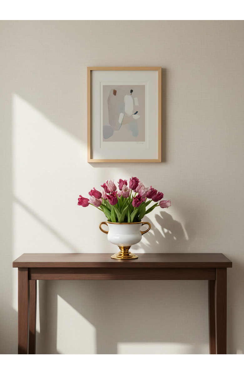 CocoBella Calder RealTouch Tulip Arrangement, Alternate, color, Fuschia