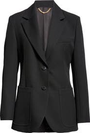 Victoria Beckham Patch Pocket Twill Blazer