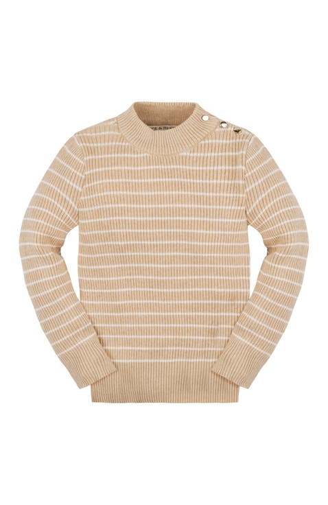 Girls' Organic Mock Neck Sweater, Kids