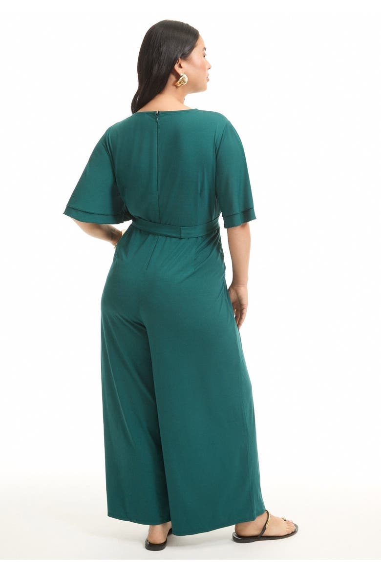 Wide Leg Jumpsuit, Alternate, color, DARK PINE GREEN