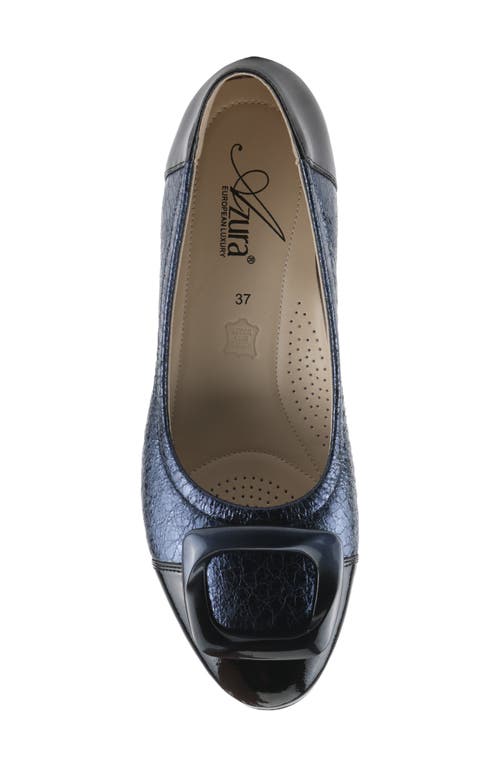Azura By Spring Step Babysteps Two-tone Cap Toe Pump In Blue