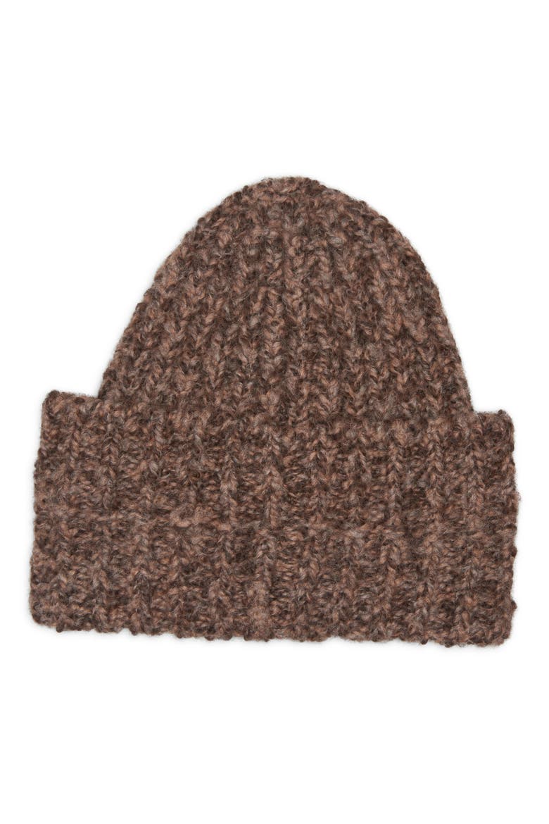 Logo Patch Wool & Alpaca Beanie, Alternate, color, BLACK COFFEE