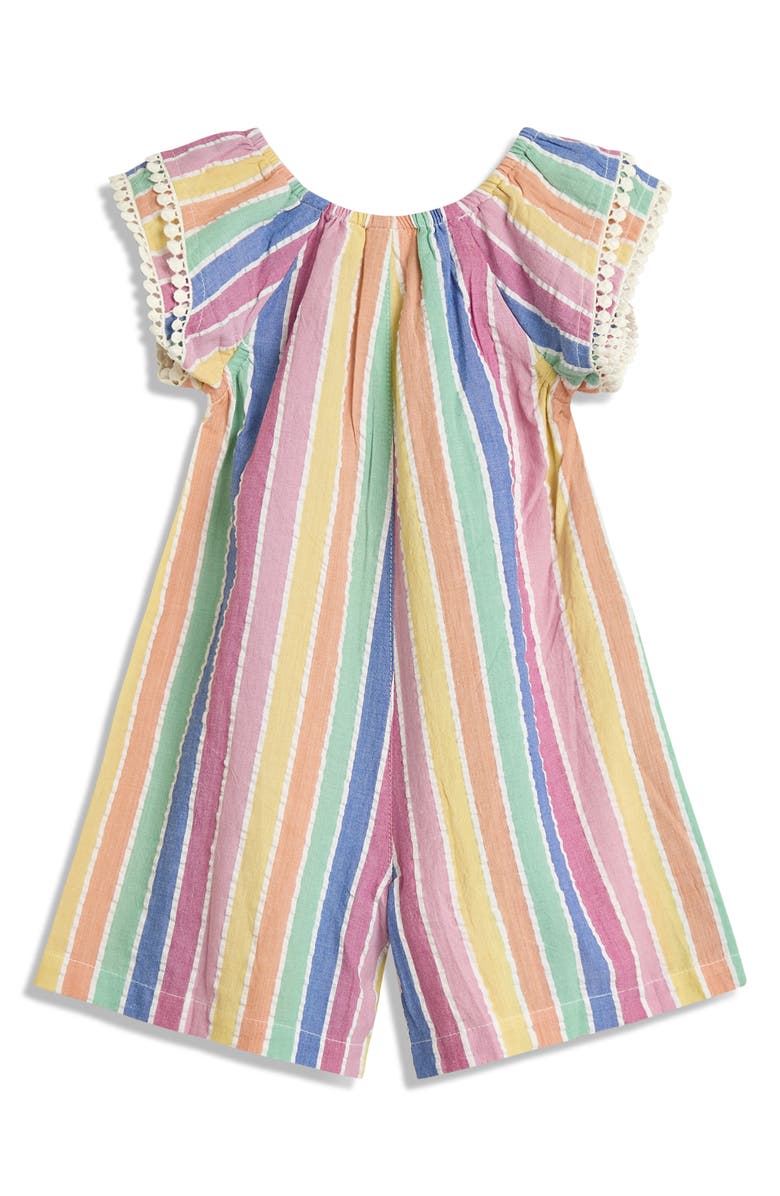 JOJO MAMAN BEBE Lace Trim Wide Leg Cotton Jumpsuit, Alternate, color,