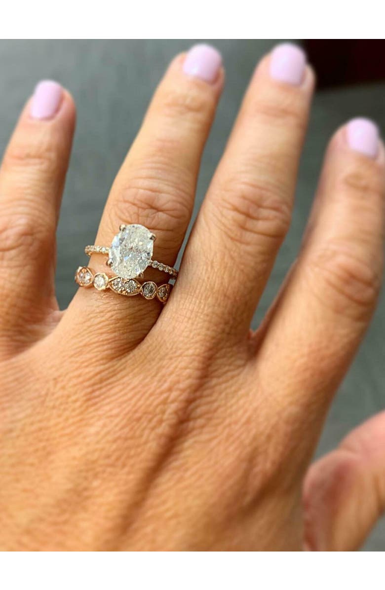 Bliss Diamond 2 3/4Ct Oval Diamond Engagement Wedding Ring Set Gold Lab Grown, Alternate, color, 