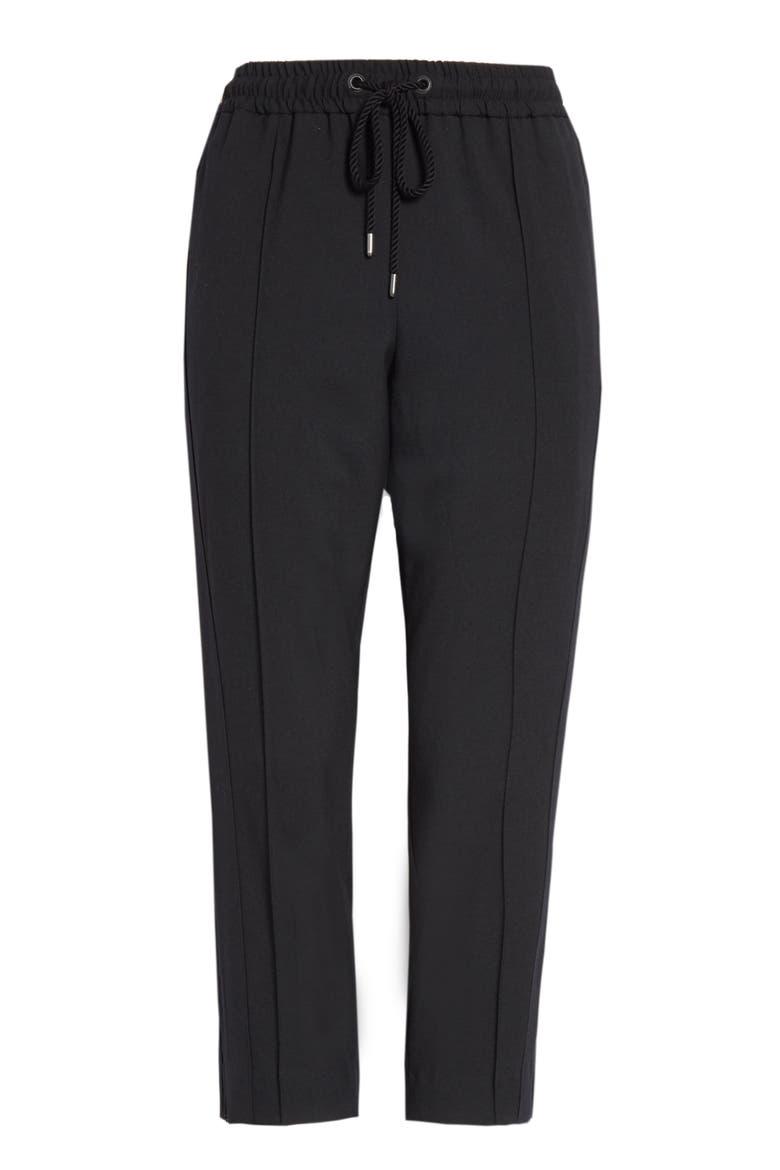 Stretch Twill Drawstring Pants, Alternate, color, BLACK