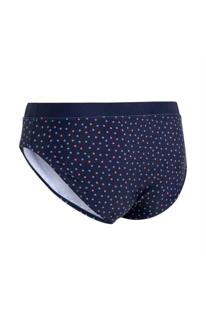 Polka Dot Swim Briefs, Alternate, color, Navy