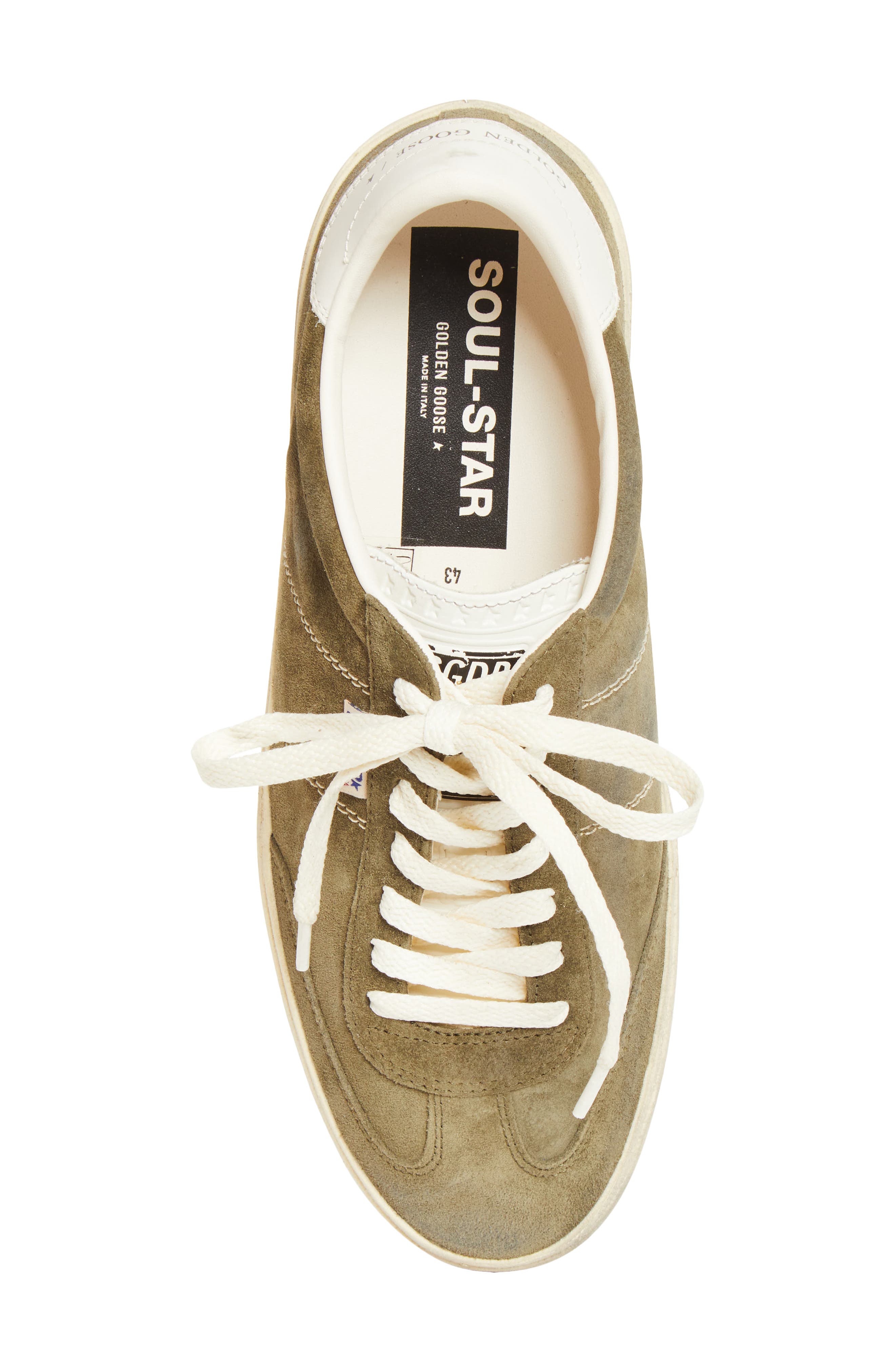 Golden Goose Soul Star Low Top Sneaker, Alternate, color, Olive Green/ White/ Milk