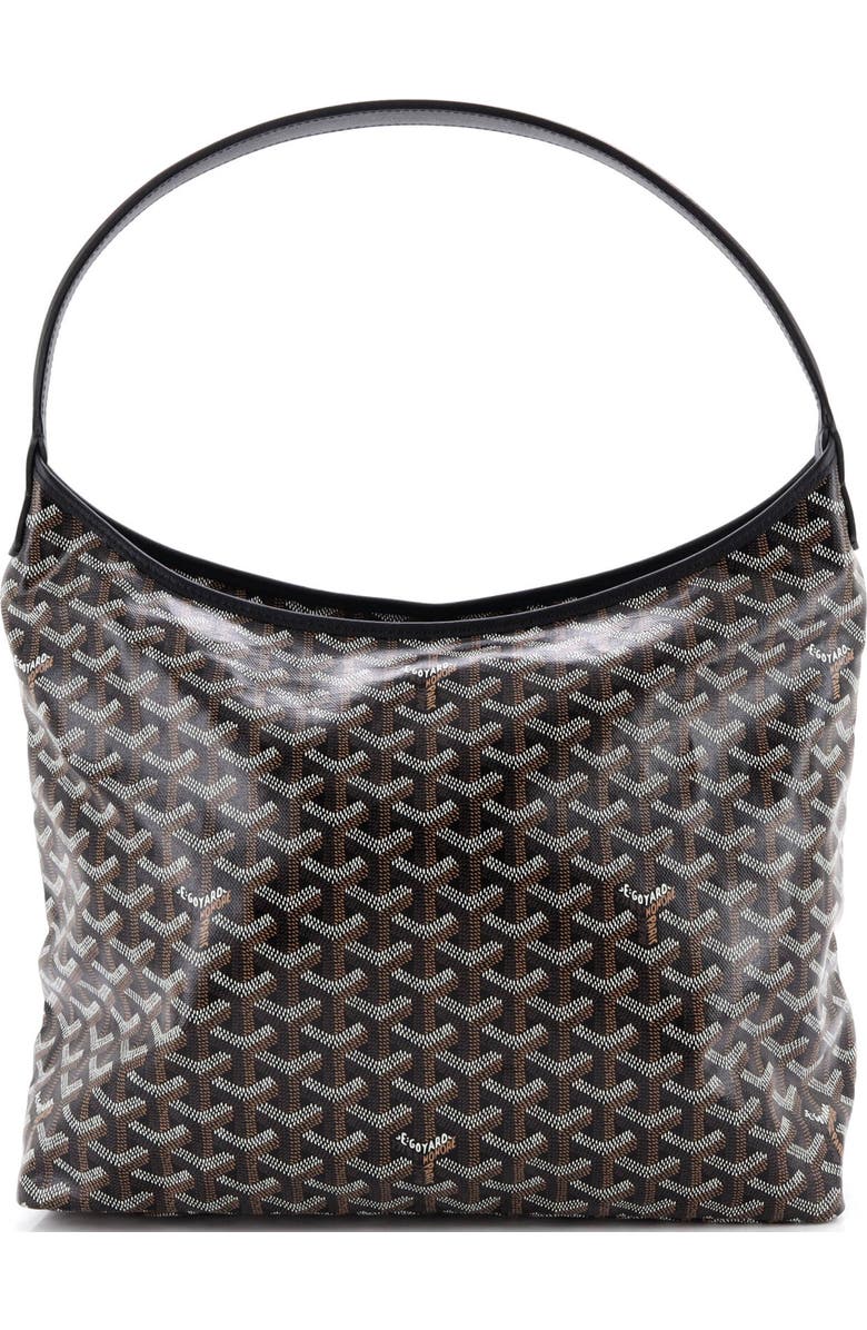 Pre-Owned Goyard Boheme Hobo Coated Canvas, Alternate, color, Black