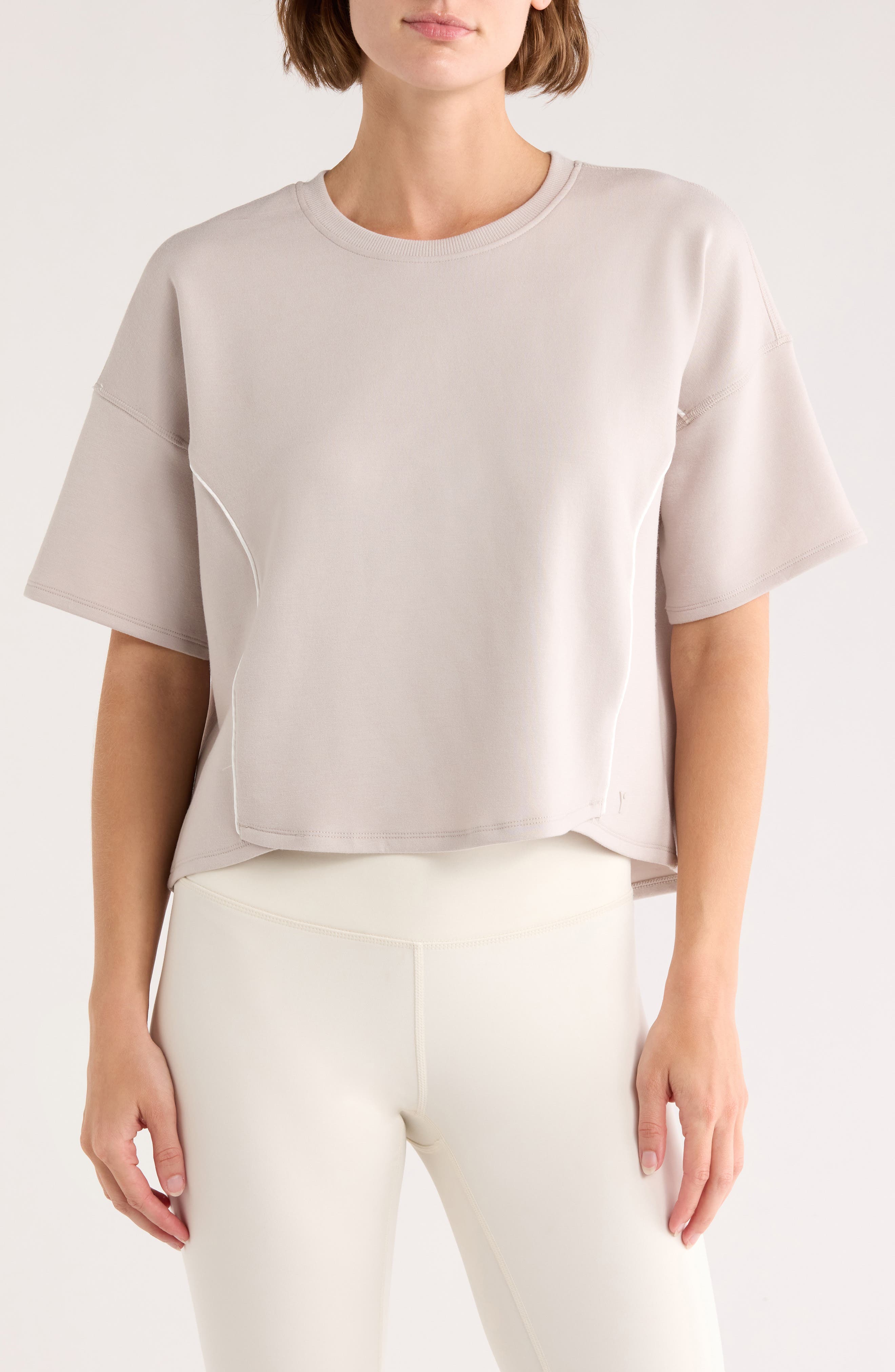 YOGALICIOUS Scuba City Tulip Hem Crop T-Shirt