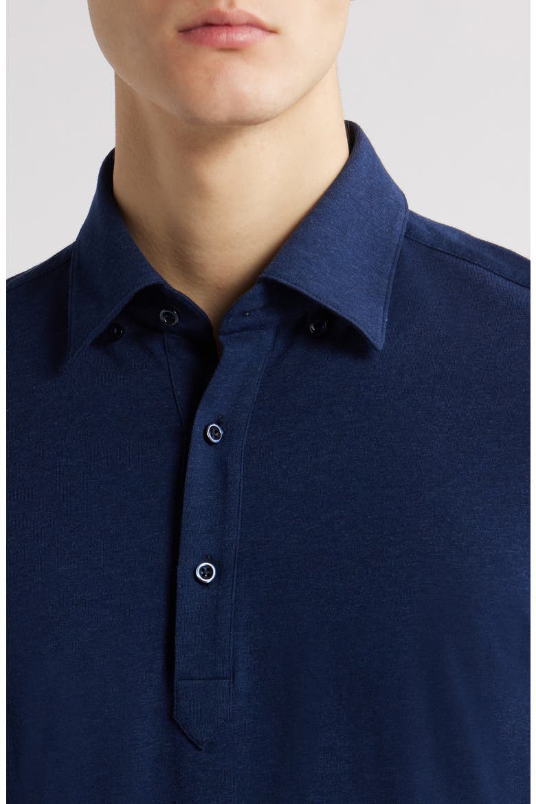 Hal Long Sleeve Polo, Alternate, color, DK BU
