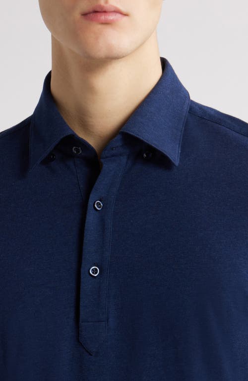 Hugo Boss Boss Hal Long Sleeve Polo In Dark Blue