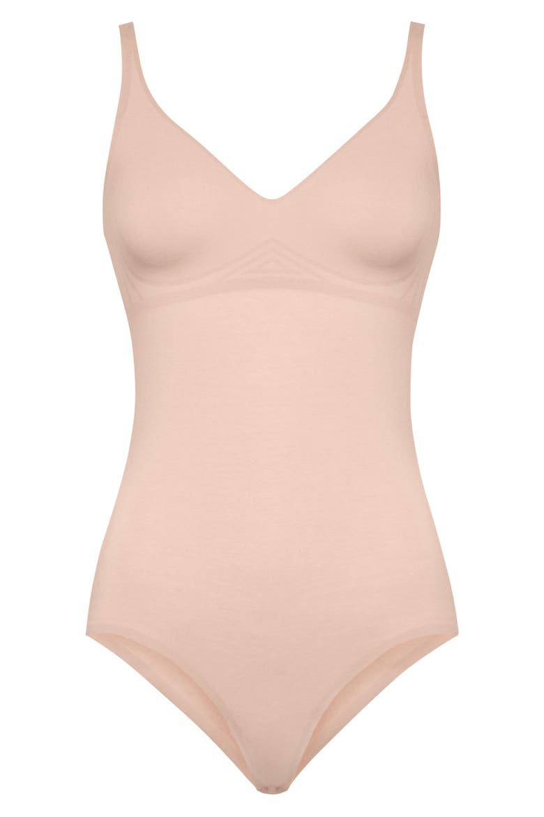 Cotton Contour 3W Shaping Bodysuit, Alternate, color, ROSE