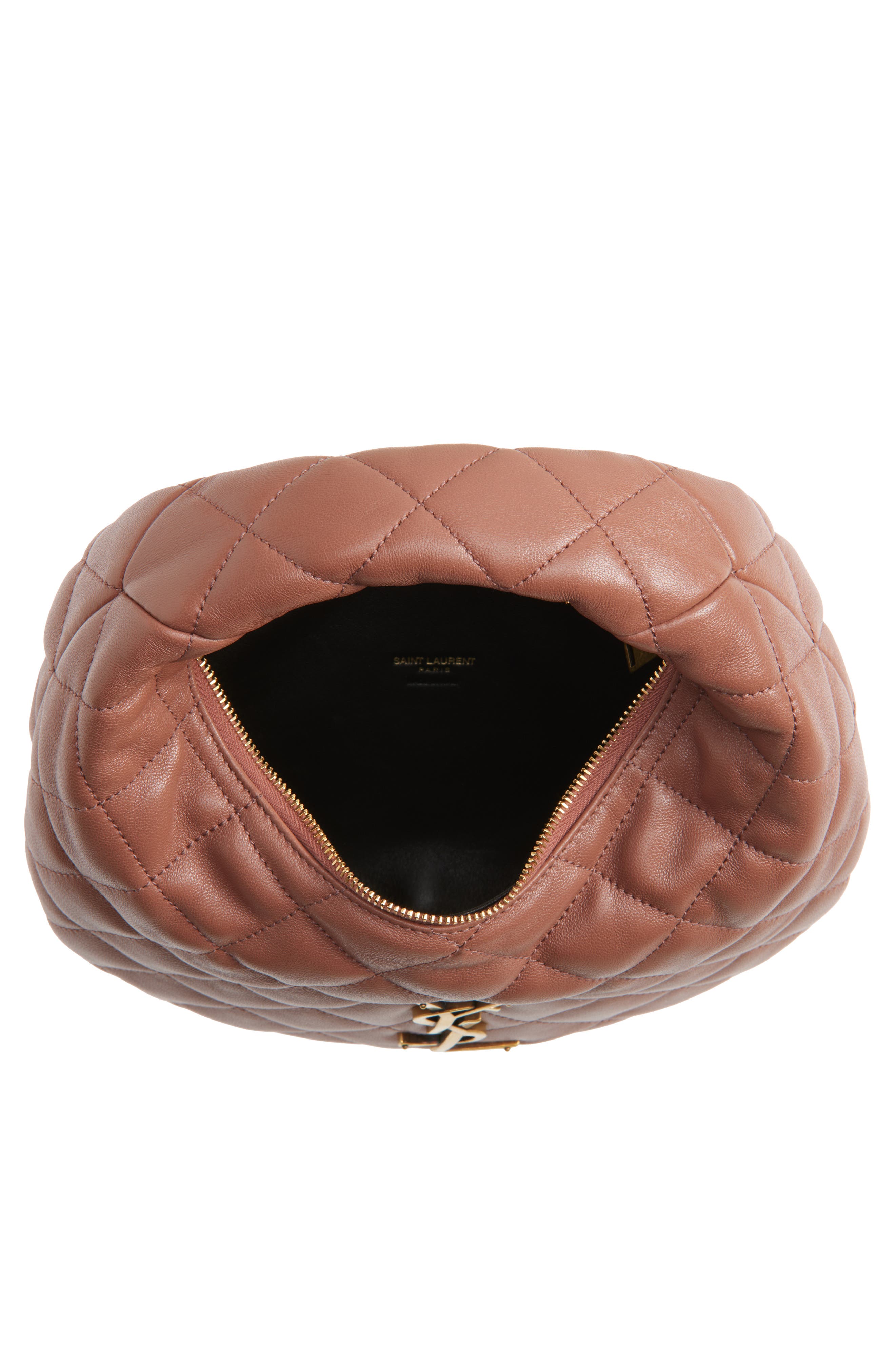 Saint Laurent Baby Icare Quilted Leather Hobo Bag, Alternate, color, Hortensia