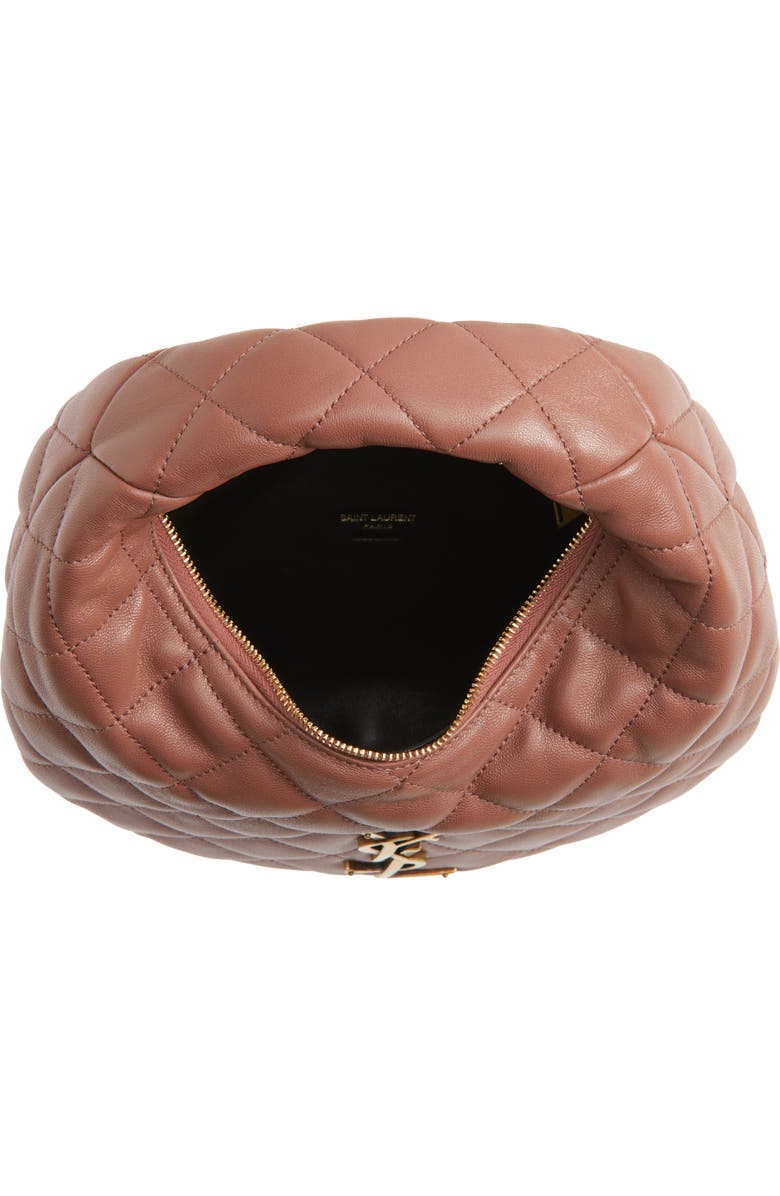 Saint Laurent Baby Icare Quilted Leather Hobo Bag, Alternate, color, Hortensia