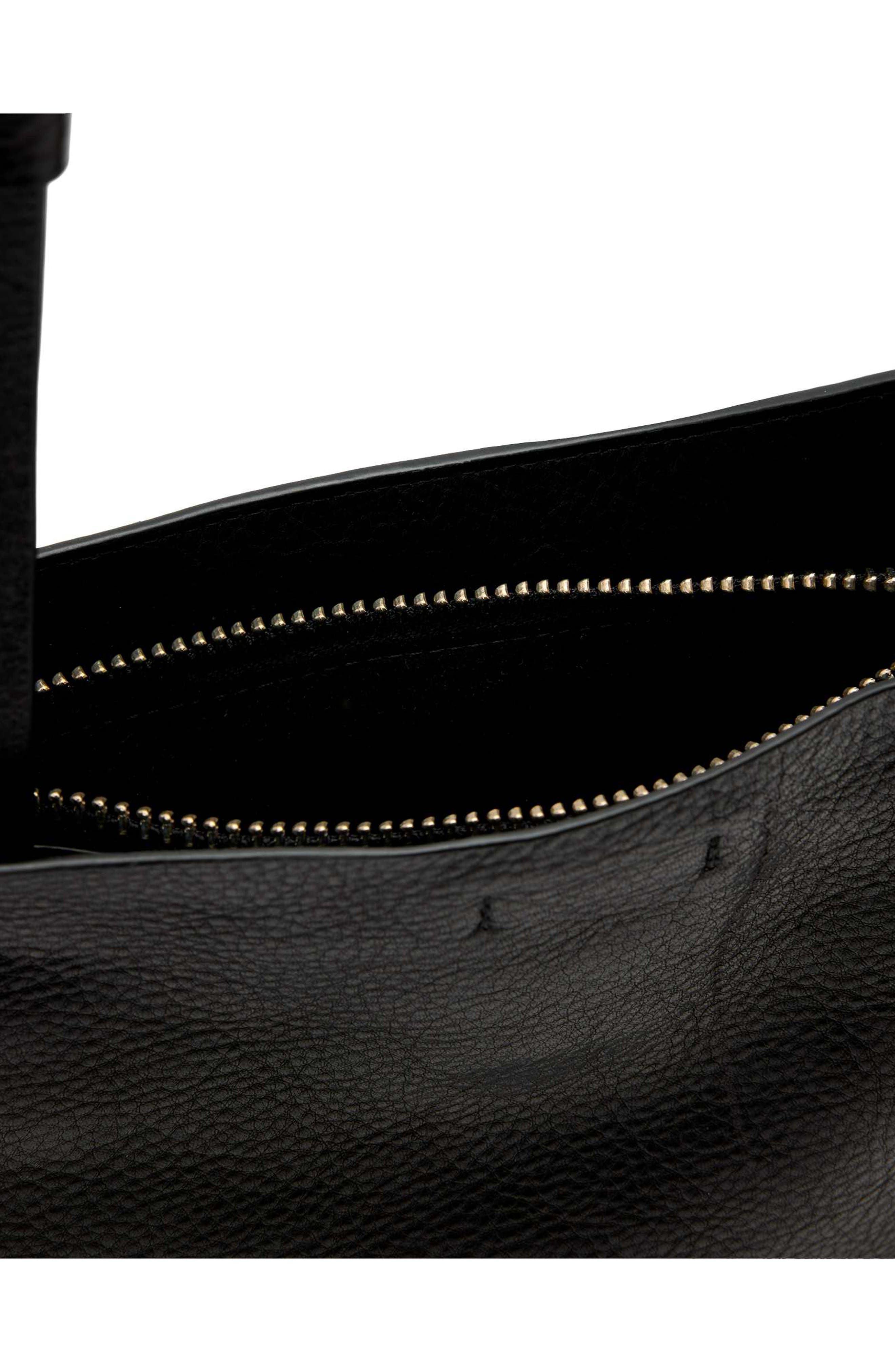 AllSaints Marlo Leather Crossbody Bag, Alternate, color, Black