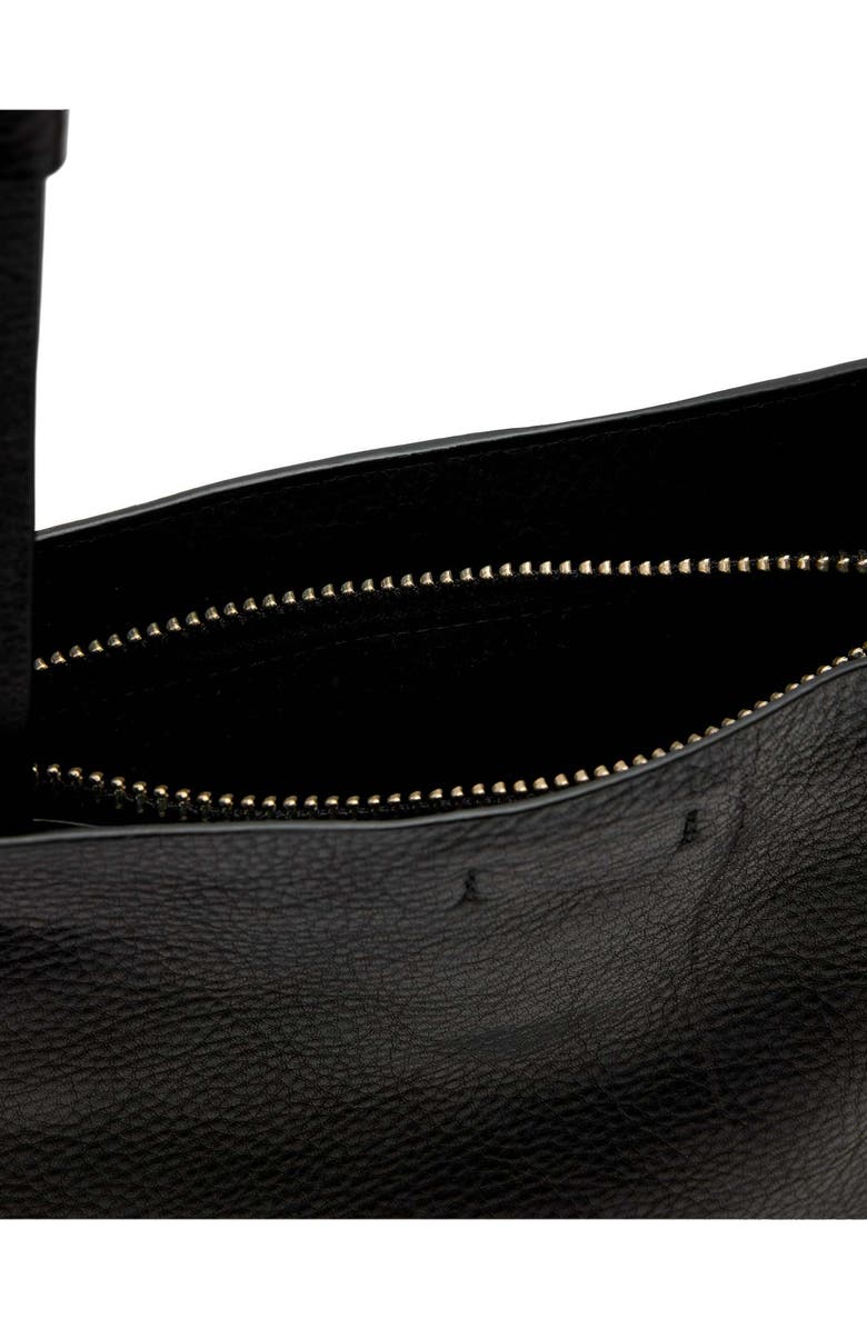 AllSaints Marlo Leather Crossbody Bag, Alternate, color, Black