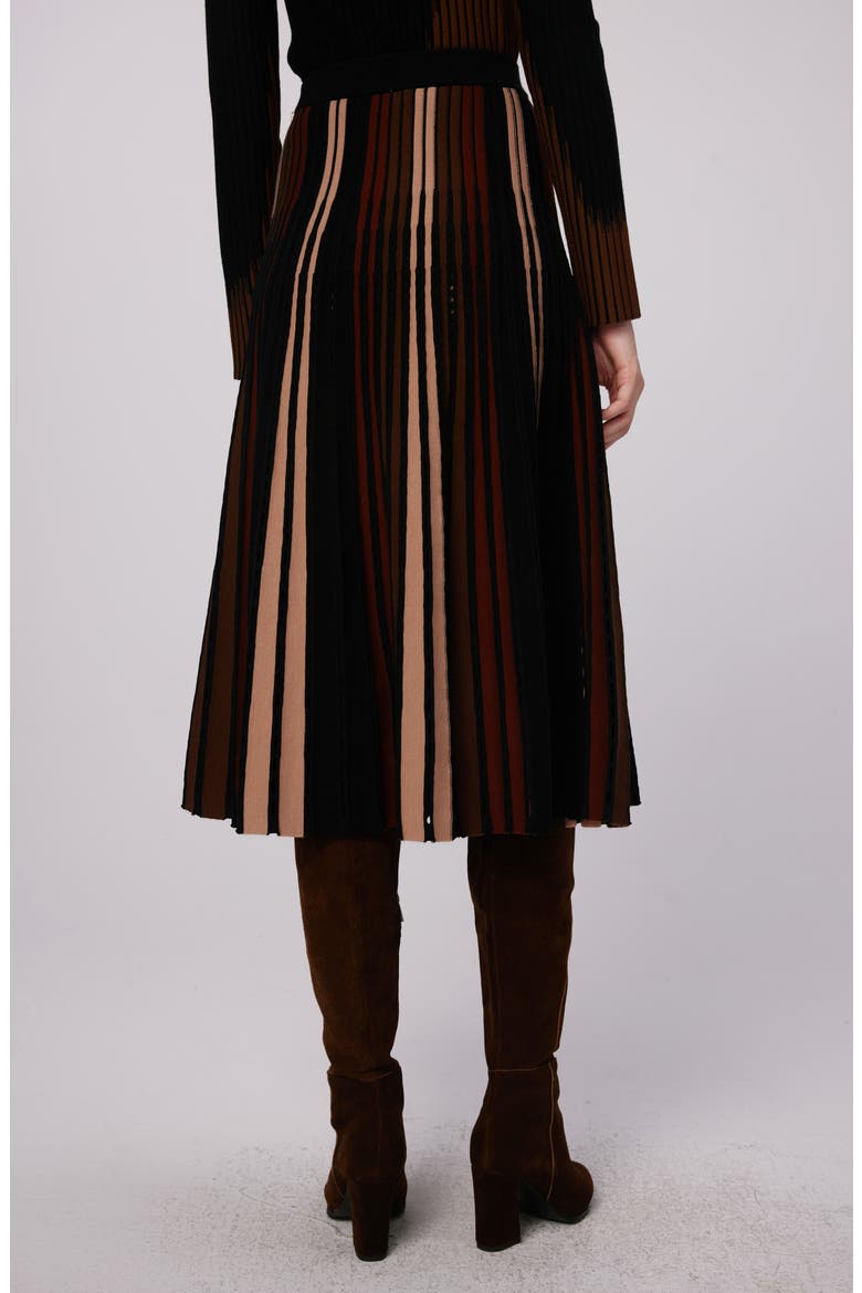 Tribeca Sweater Skirt, Alternate, color, KNITSUNPLEATSCAMEL/BROWN