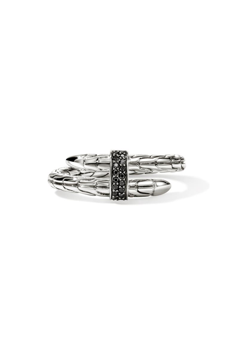 Spear Flex Ring, Sterling Silver, Pavé, Main, color, SILVER