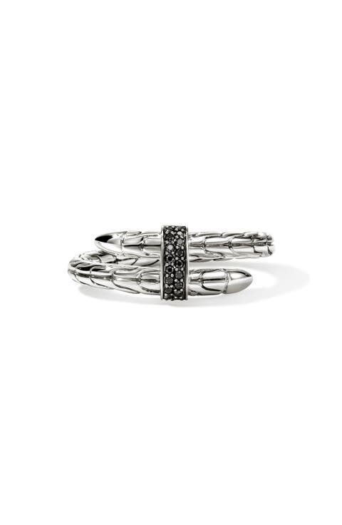 Spear Flex Ring, Sterling Silver, Pavé