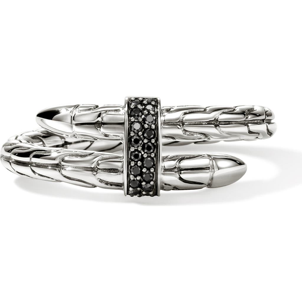 John Hardy Spear Flex Ring, Sterling Silver, Pavé In Silver