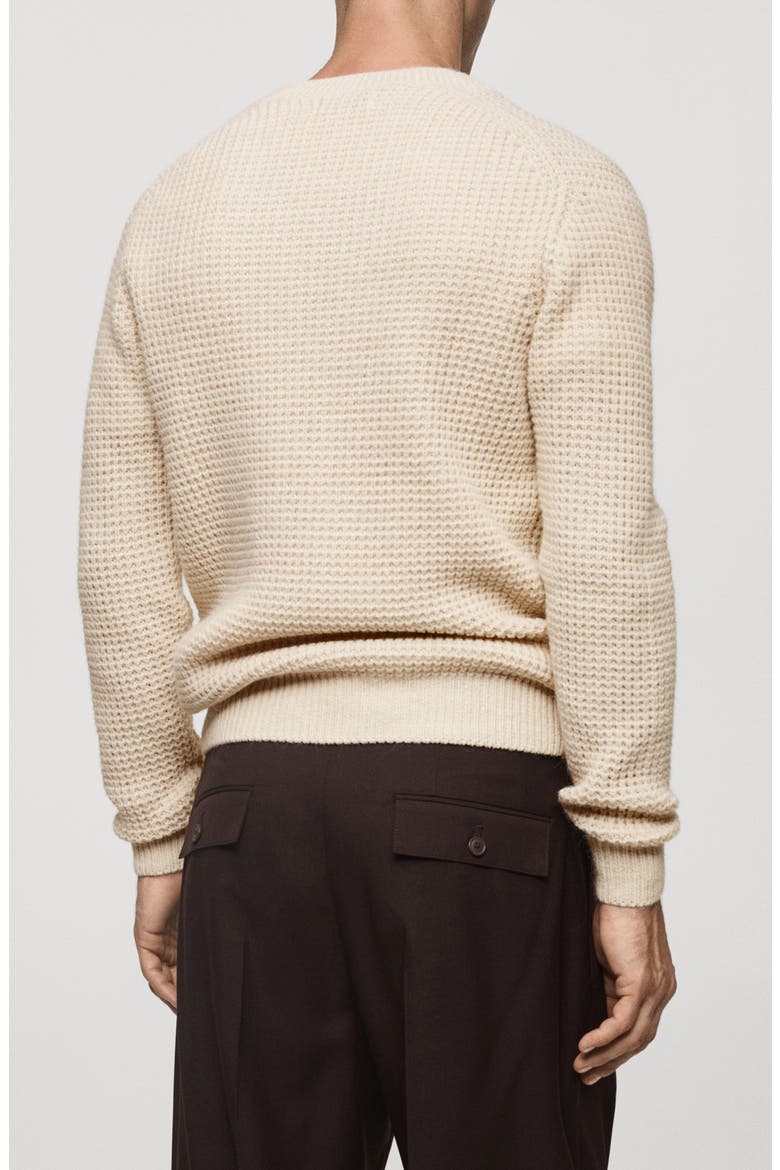 V-Neck Sweater, Alternate, color, ECRU
