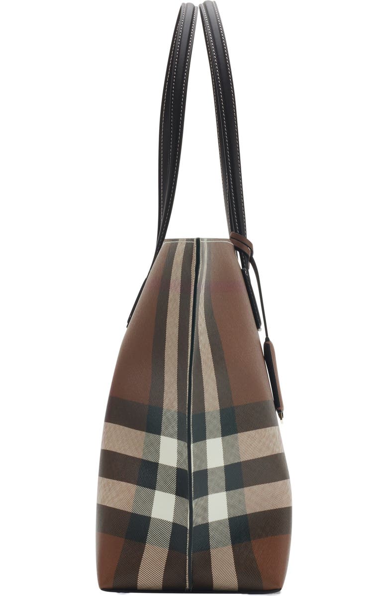 Burberry Medium Check Tote, Alternate, color, Dark Birch Brown