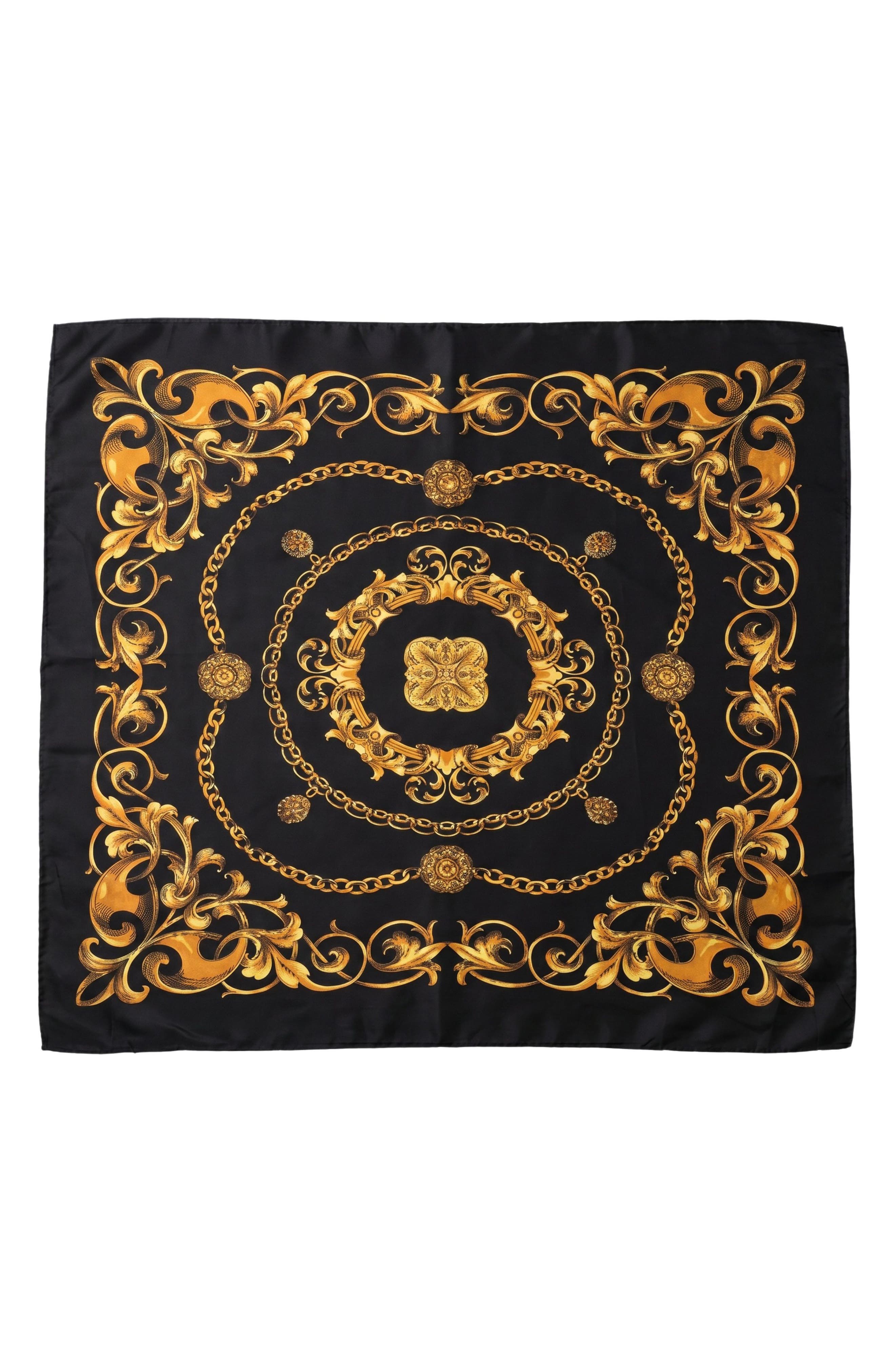 MARCUS ADLER Chain Print Satin Scarf