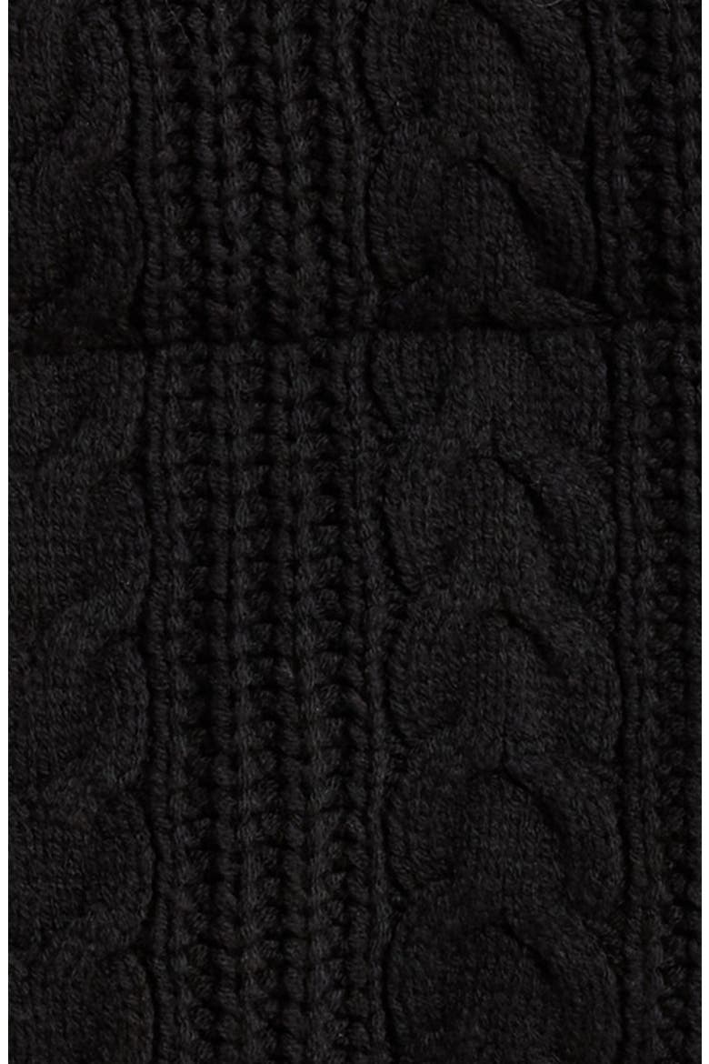 Alba Cable Knit Cotton Blend Puffer Jacket, Alternate, color, BLACK