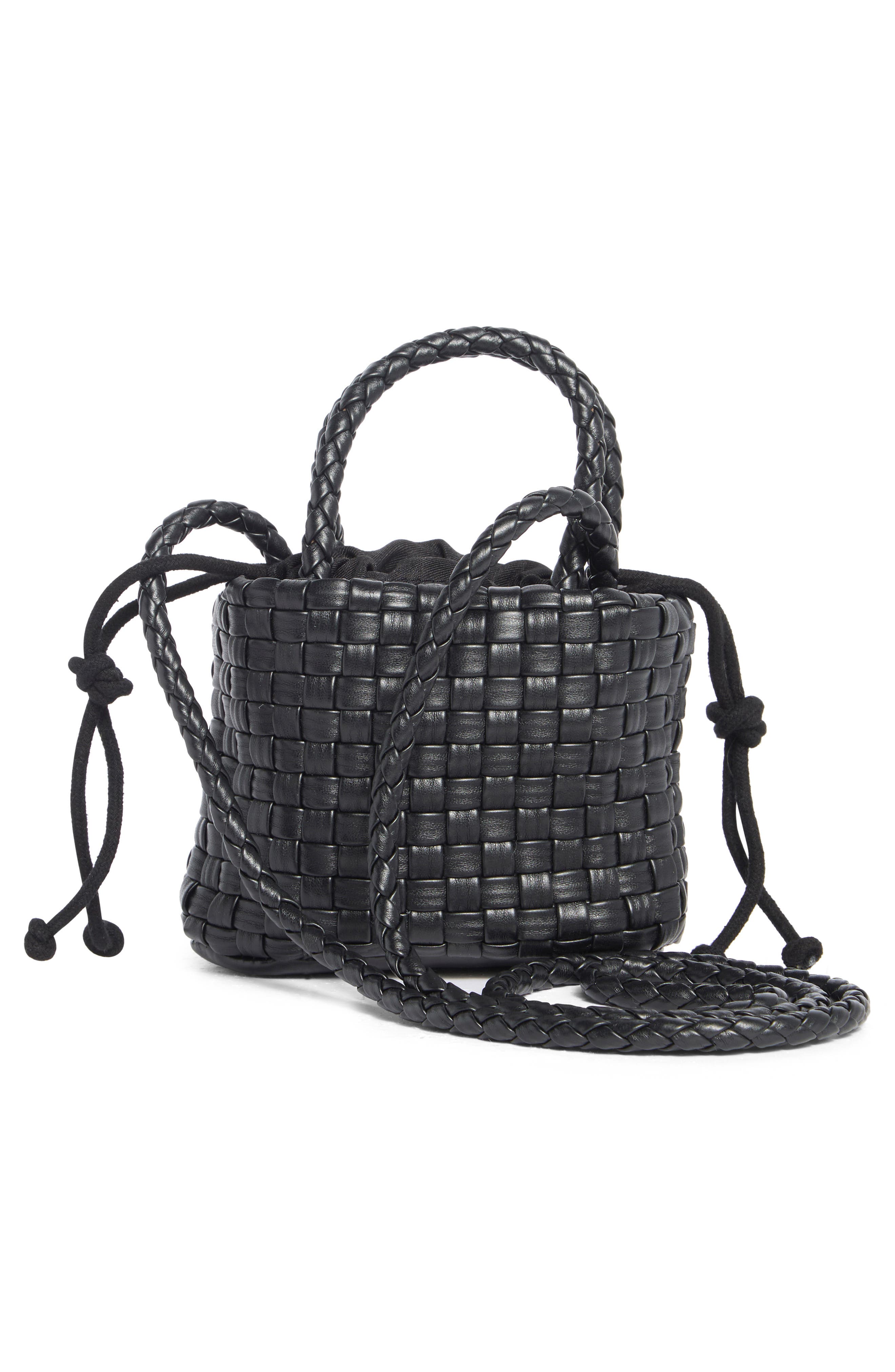 URBAN EXPRESSIONS HANDBAGS Mini Woven Crossbody Bag, Alternate, color, Black