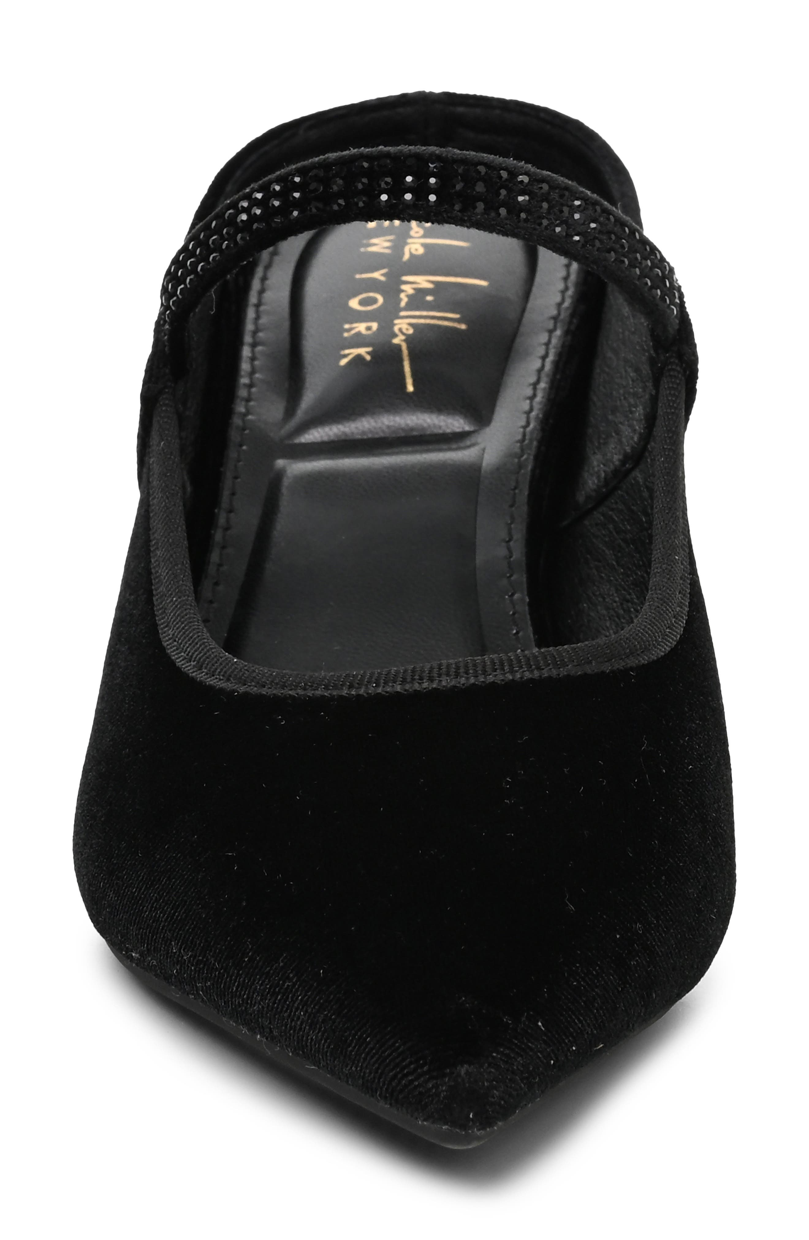 Leslie Pointed Toe Mary Jane Mule, Alternate, color, BLACK VELVET