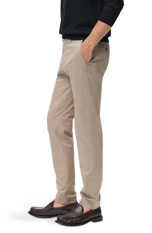 Mango Dublino Slim Fit Flat Front Stretch Stretch Chinos In Neutral