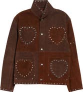 Bode Hearts Suede Welding Jacket