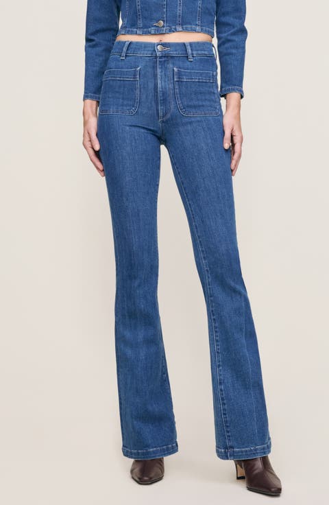 Bridget Instasculpt Patch Pocket Bootcut Jeans (Blue Water)