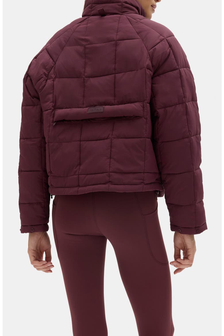 Nellie Packable Puffer Jacket, Alternate, color, GLAZED CHERRY