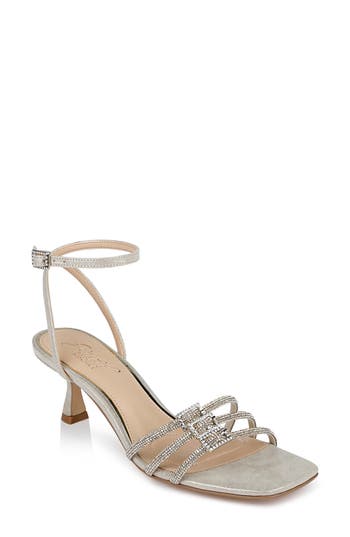 Jewel Badgley Mischka Tesslynn Embellished Ankle Strap Sandal