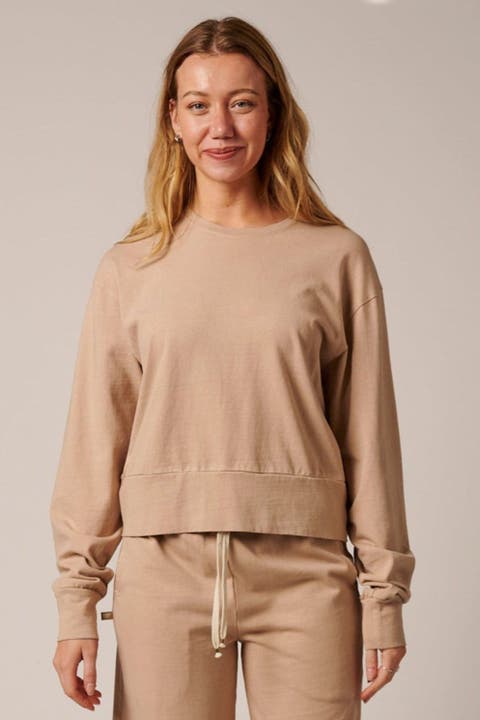 Womens Cotton Lounge Crew