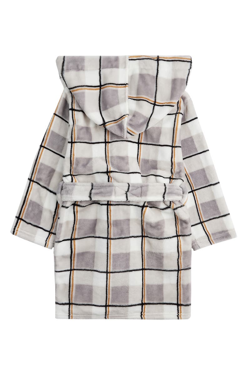 PL BABY BY PETIT LEM Kids' Plaid Hooded Robe, Alternate, color,