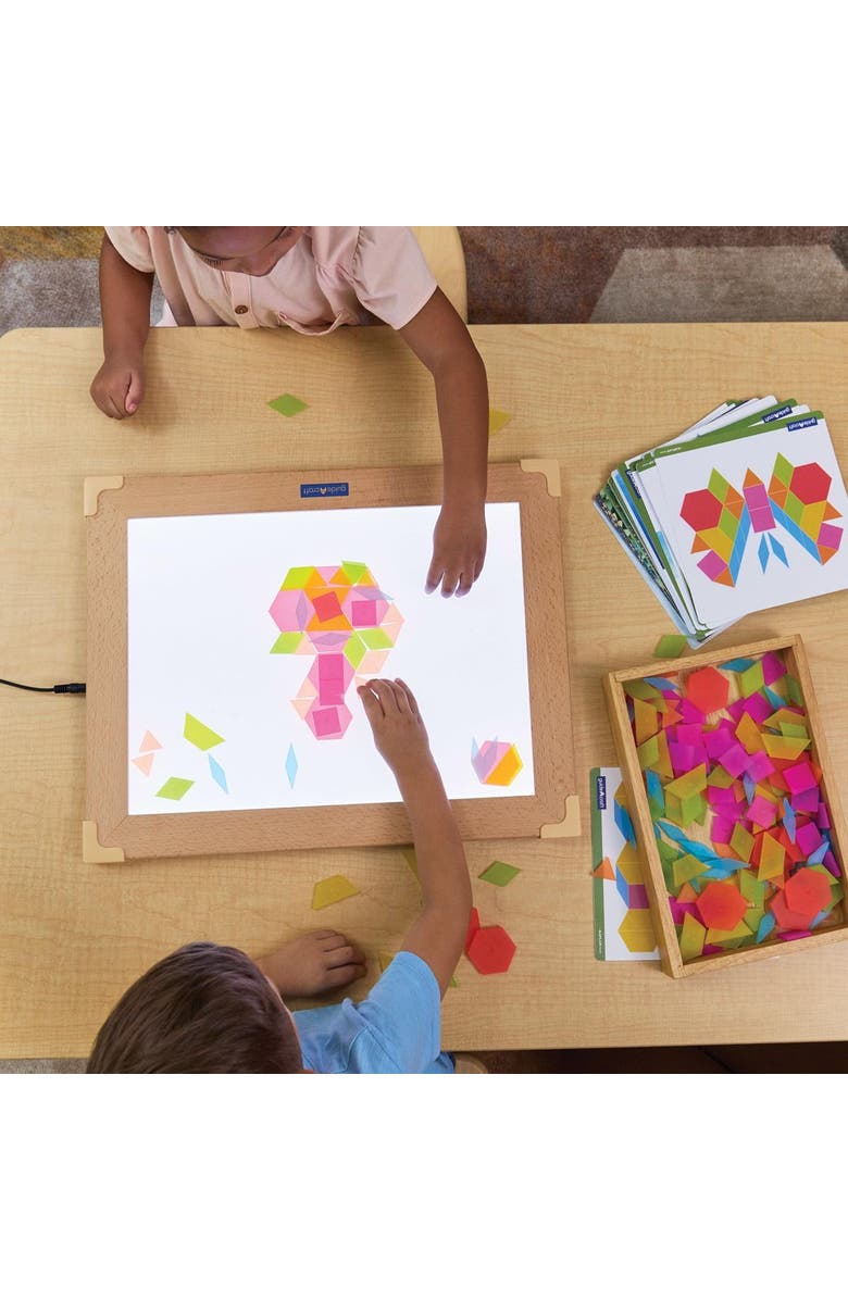 Kaplan Early Learning Company Translucent Tangram Tiles - 250 Pieces, Alternate, color, Multicolored