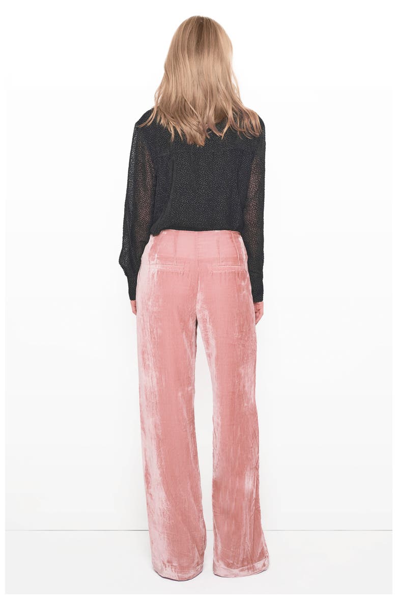 Fiona Velvet Straight Leg Trouser, Alternate, color, Blush Pink