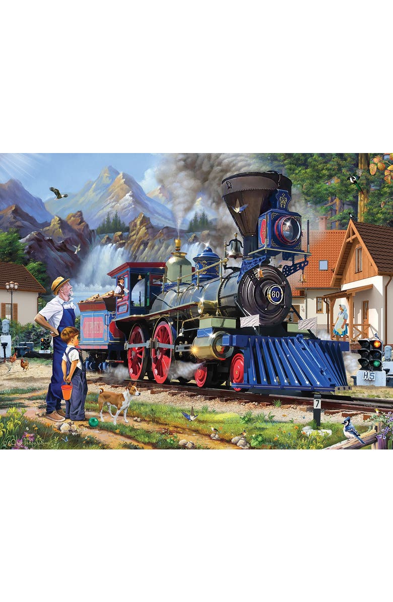 Sunsout Retro Train 500 piece Jigsaw Puzzle for Adults, Alternate, color, Multicolor