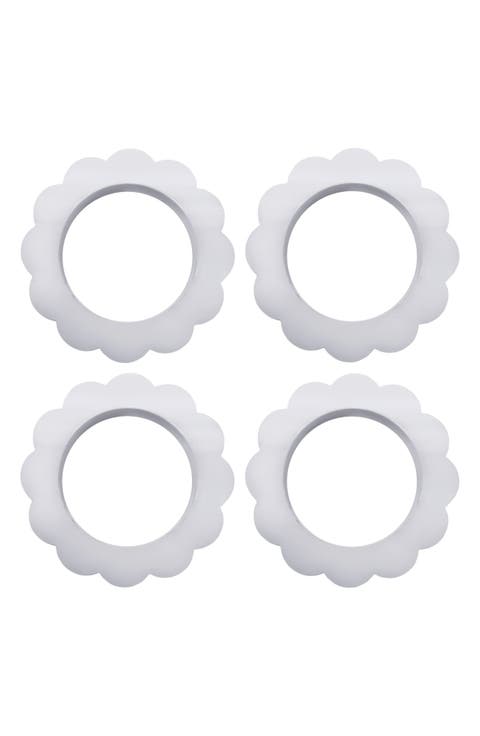 Scallop Set of 4 Napkin Rings