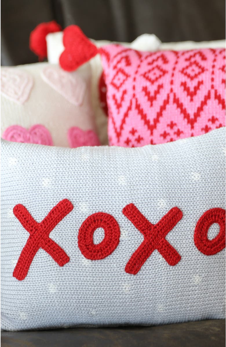 Melange Collection Valentine Mini Pillow, Alternate, color, Grey